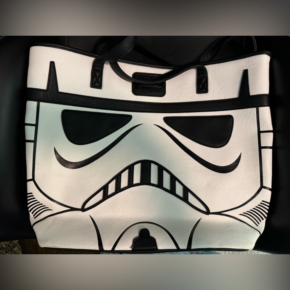 Star Wars two-sided Storm Trooper Darth Vader tote by Loungefly